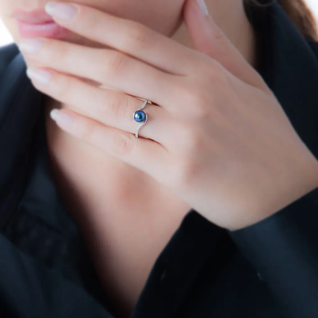 Histoire d'Or Bague Anais Or Blanc Perle De Culture Et Oxyde De Zirconium Online