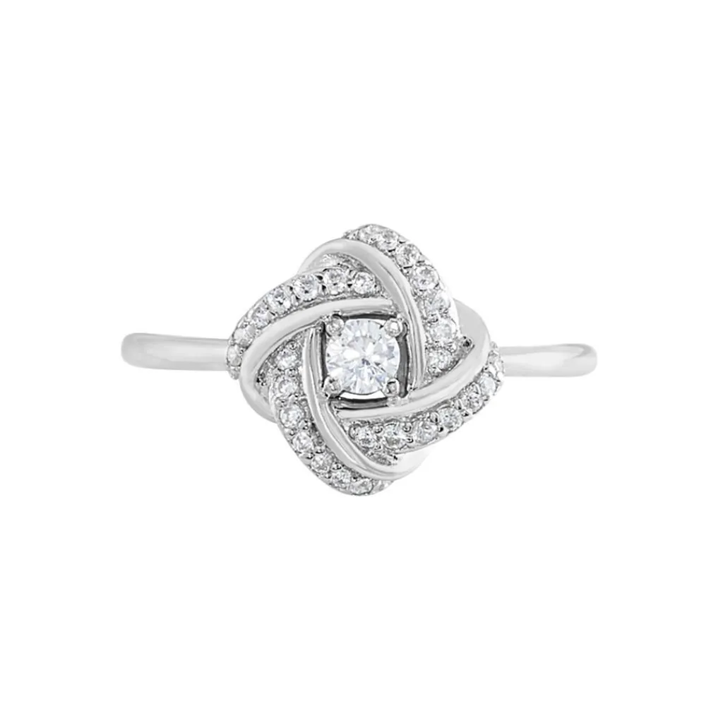 Histoire d'Or Bague Anasthase Argent Blanc Oxyde De Zirconium Sale