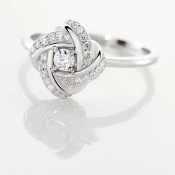 Histoire d'Or Bague Anasthase Argent Blanc Oxyde De Zirconium Sale