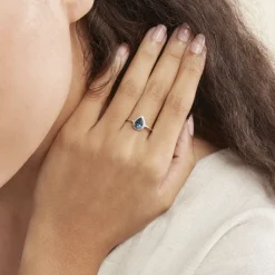 Histoire d'Or Bague Anatolie Or Blanc Topaze Et Oxyde De Zirconium Outlet