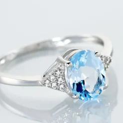 Histoire d'Or Bague Andreani Or Blanc Topaze Et Oxyde De Zirconium