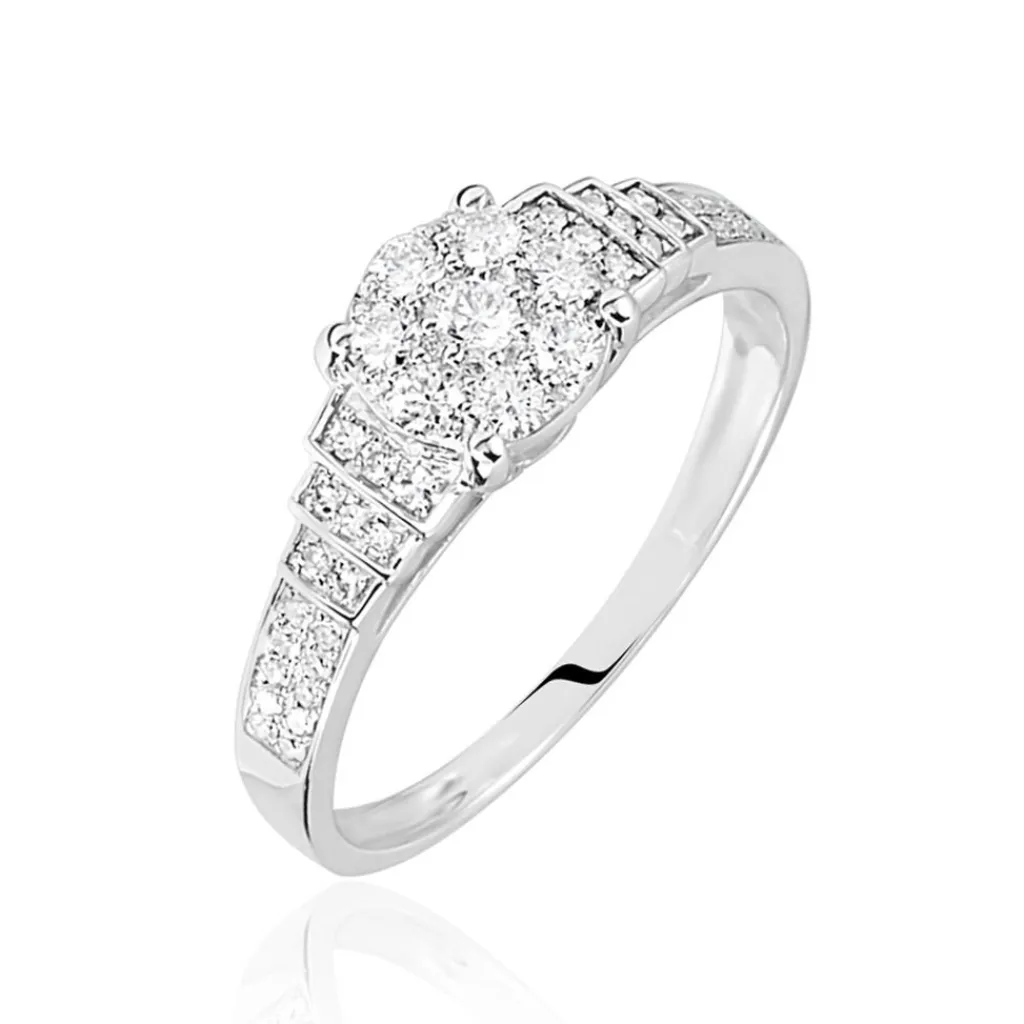Histoire d'Or Bague Andreas Or Blanc Diamant Discount