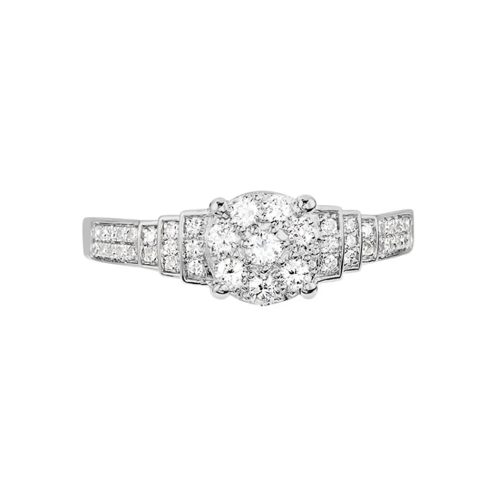 Histoire d'Or Bague Andreas Or Blanc Diamant Discount