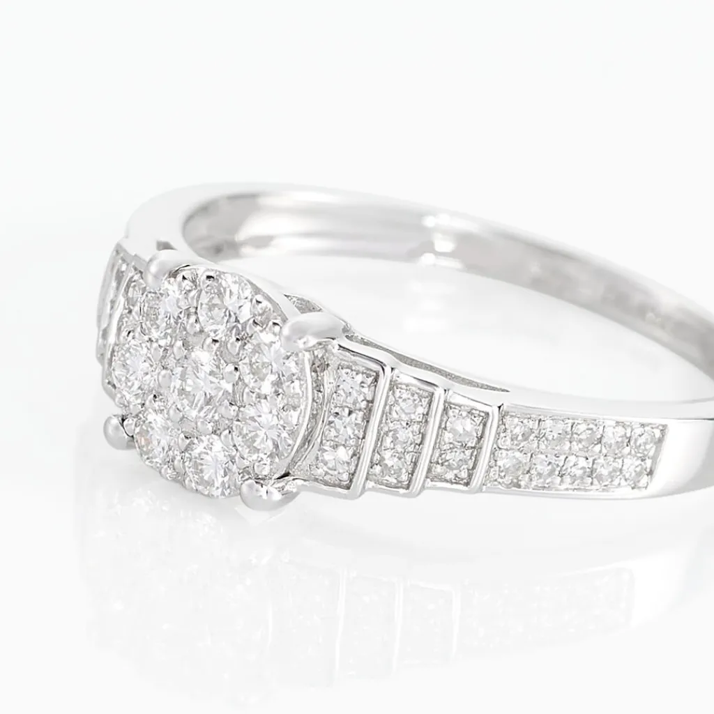 Histoire d'Or Bague Andreas Or Blanc Diamant Discount