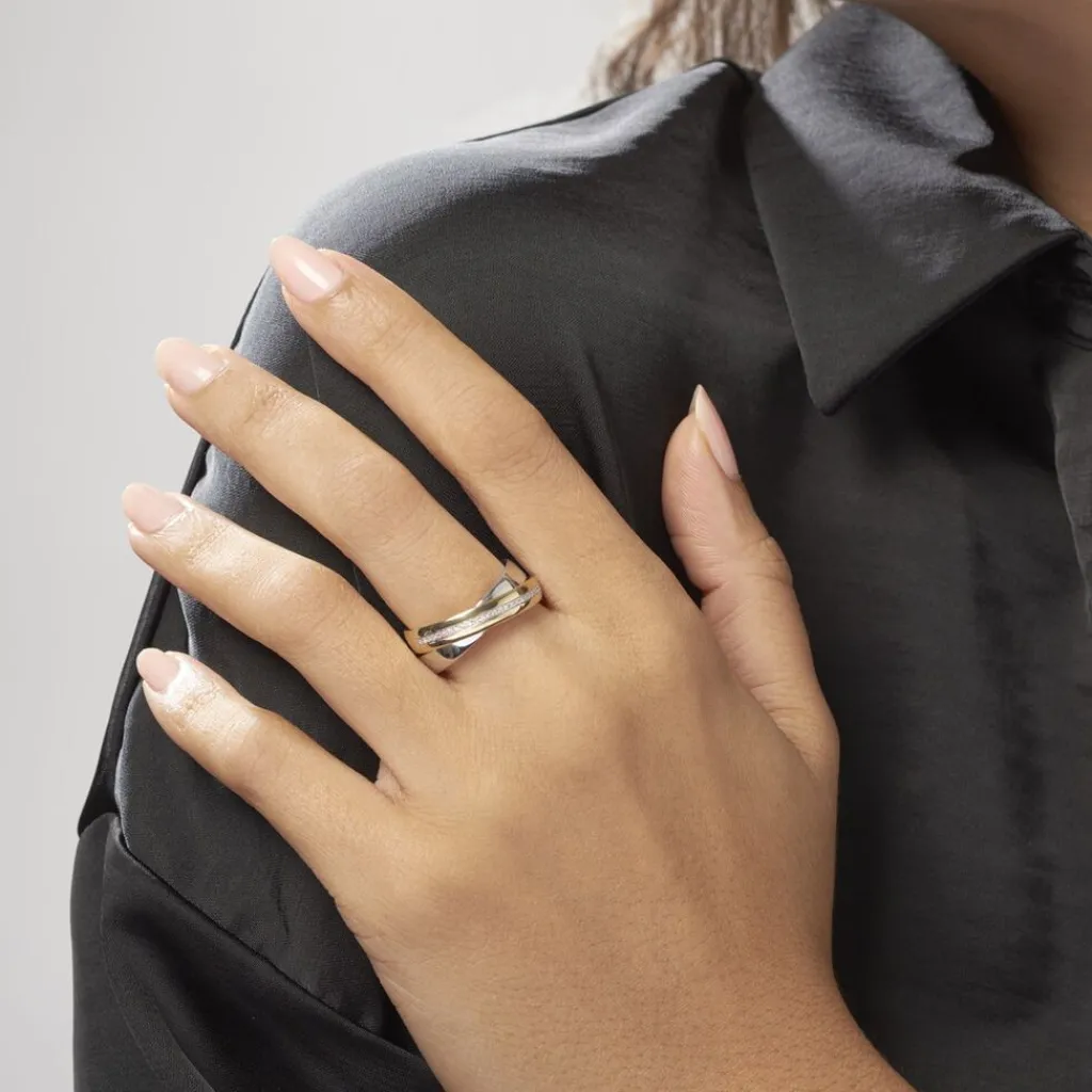 Histoire d'Or Bague Andrette Or Bicolore Diamant New