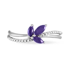 Histoire d'Or Bague Angie Or Blanc Amethyste Et Diamant Discount