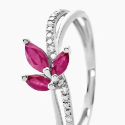 Histoire d'Or Bague Angie Et Diamant or blanc rubis Discount