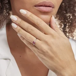 Histoire d'Or Bague Angie Et Diamant or blanc rubis Discount