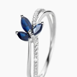 Histoire d'Or Bague Angie Or Blanc Saphir Diamant Online