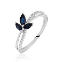 Histoire d'Or Bague Angie Et Diamant or blanc saphir Best