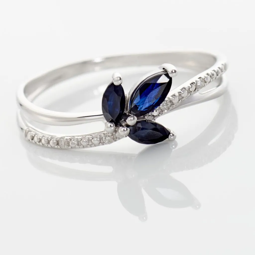 Histoire d'Or Bague Angie Et Diamant or blanc saphir Best