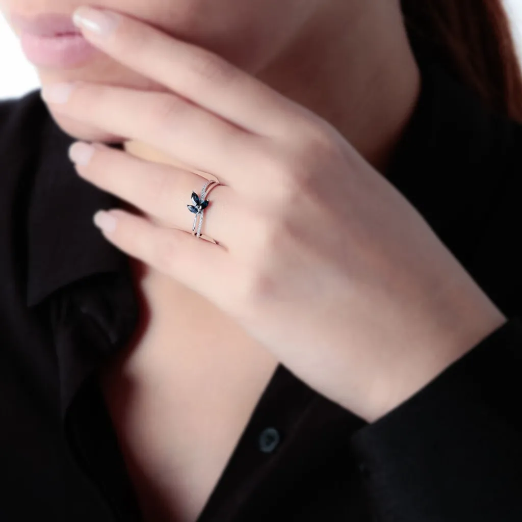 Histoire d'Or Bague Angie Et Diamant or blanc saphir Best