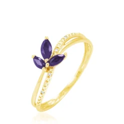Histoire d'Or Bague Angie Or Jaune Amethyste Et Diamant Discount