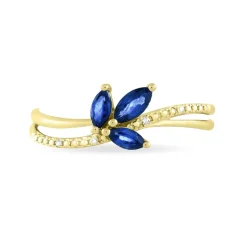 Histoire d'Or Bague Angie Or Jaune Saphir Et Diamant Sale