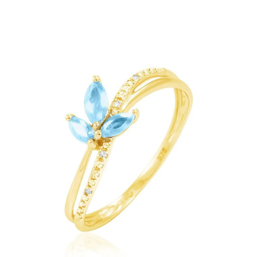 Histoire d'Or Bague Angie Or Jaune Topaze Et Diamant Outlet
