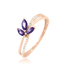 Histoire d'Or Bague Angie Or Rose Amethyste Et Diamant Online