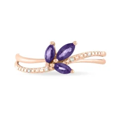 Histoire d'Or Bague Angie Or Rose Amethyste Et Diamant Online