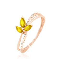 Histoire d'Or Bague Angie Or Rose Citrine Et Diamant Discount
