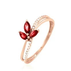 Histoire d'Or Bague Angie Or Rose Rubis Et Diamant Sale