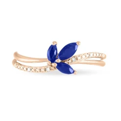 Histoire d'Or Bague Angie Or Rose Saphir Et Diamant Hot