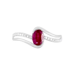 Histoire d'Or Bague Anja Et Diamant or blanc rubis Best