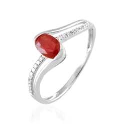Histoire d'Or Bague Anja Et Diamant or blanc rubis Best