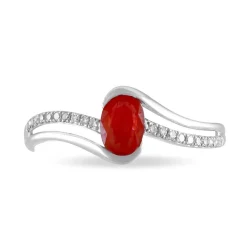 Histoire d'Or Bague Anja Et Diamant or blanc rubis Best
