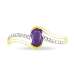 Histoire d'Or Bague Anja Or Jaune Amethyste Et Diamant or jaune améthyste violet New