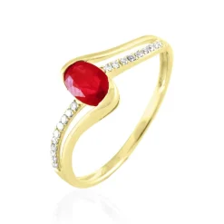 Histoire d'Or Bague Anja Or Jaune Rubis Et Diamant Outlet