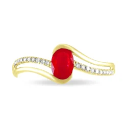 Histoire d'Or Bague Anja Or Jaune Rubis Et Diamant