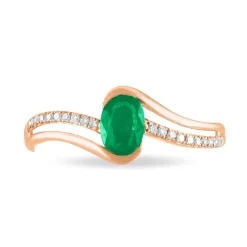 Histoire d'Or Bague Anja Et Diamant or rose emeraude Best