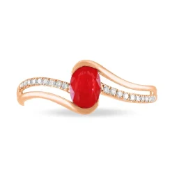 Histoire d'Or Bague Anja Or Rose Rubis Et Diamant Outlet
