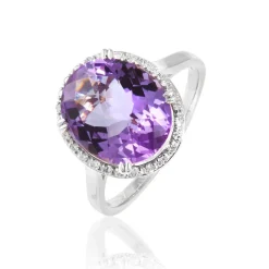 Histoire d'Or Bague Anna Or Blanc Amethyste Et Diamant Clearance