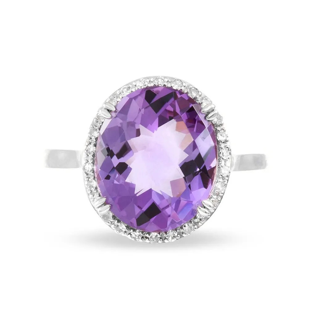 Histoire d'Or Bague Anna Or Blanc Amethyste Et Diamant Clearance