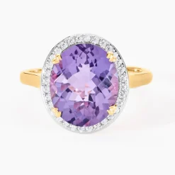 Histoire d'Or Bague Anna Or Jaune Amethyste Et Oxyde De Zirconium or jaune amethyste violette Clearance