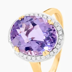 Histoire d'Or Bague Anna Or Jaune Amethyste Et Oxyde De Zirconium or jaune amethyste violette Clearance
