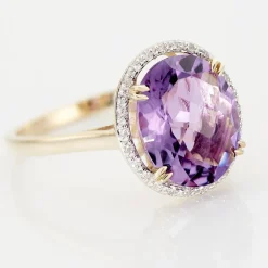 Histoire d'Or Bague Anna Or Jaune Amethyste Et Oxyde De Zirconium or jaune amethyste violette Clearance