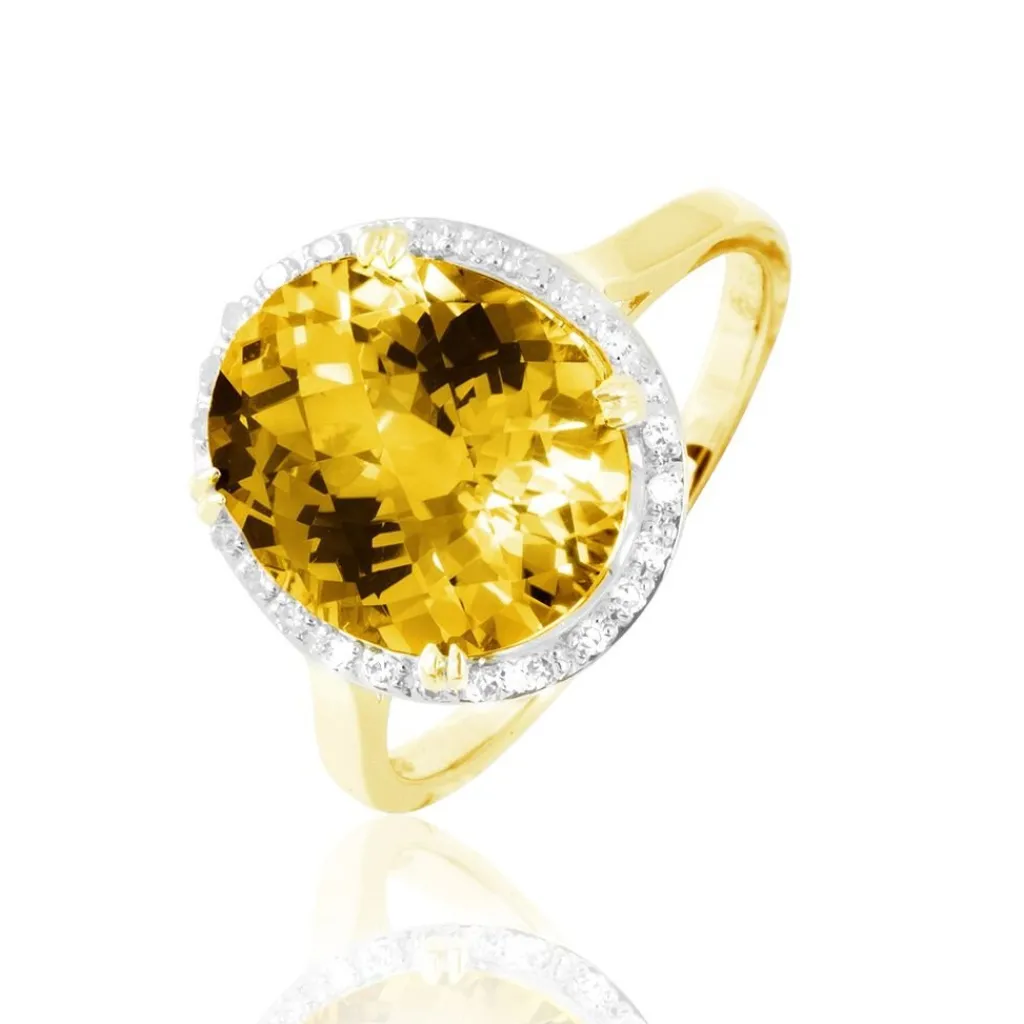 Histoire d'Or Bague Anna Or Jaune Citrine Et Diamant Sale