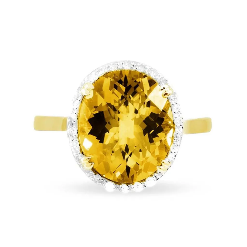 Histoire d'Or Bague Anna Or Jaune Citrine Et Diamant Sale