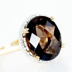 Histoire d'Or Bague Anna Or Jaune Quartz Et Oxyde De Zirconium or jaune quartz marron Sale