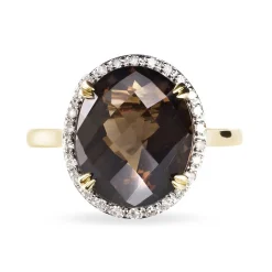 Histoire d'Or Bague Anna Or Jaune Quartz Et Diamant or jaune quartz marron Sale