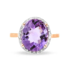 Histoire d'Or Bague Anna Or Rose Amethyste Et Diamant Outlet
