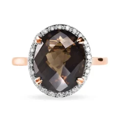 Histoire d'Or Bague Anna Or Rose Quartz Et Diamant Sale