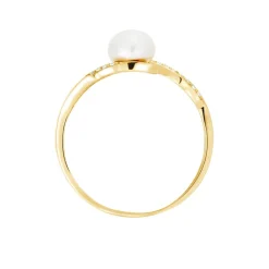 Histoire d'Or Bague Antoinette Or Jaune Perle De Culture Et Oxyde De Zirconium Sale