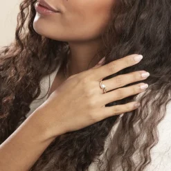 Histoire d'Or Bague Antoinette Or Jaune Perle De Culture Et Oxyde De Zirconium Sale