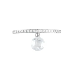 Histoire d'Or Bague Aodh Argent Blanc Oxyde De Zirconium