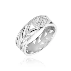 Histoire d'Or Bague Appius Argent Blanc Oxyde De Zirconium New