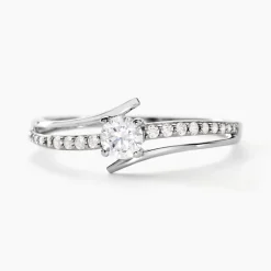 Histoire d'Or Bague April Or Blanc Oxyde De Zirconium Online