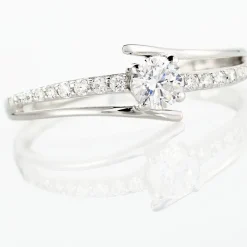 Histoire d'Or Bague April Or Blanc Oxyde De Zirconium Online