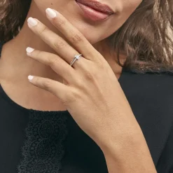 Histoire d'Or Bague April Or Blanc Oxyde De Zirconium Online